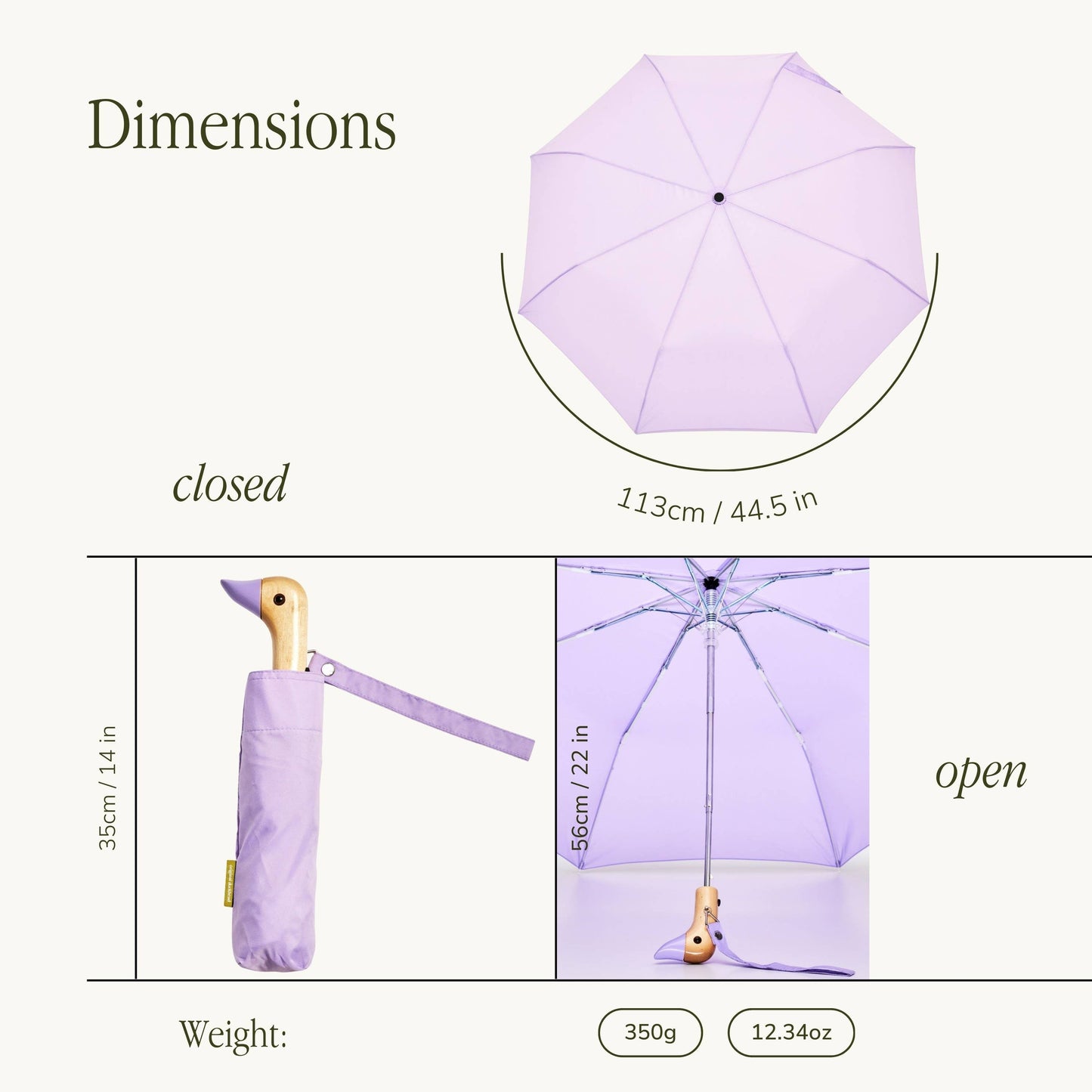 Easter Lilac Compact Eco-Friendly Duckhead Umbrella