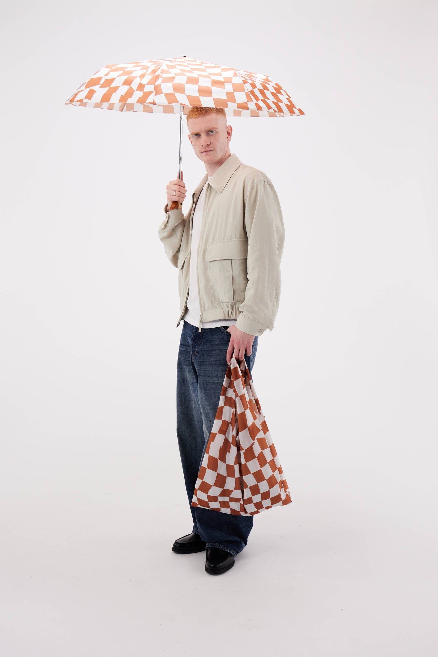 Peanut Butter Checkers Eco-Friendly Duckhead Umbrella