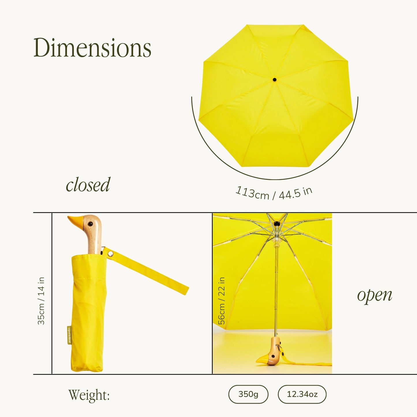 Signature Yellow Eco-Friendly Original Duckhead Umbrella